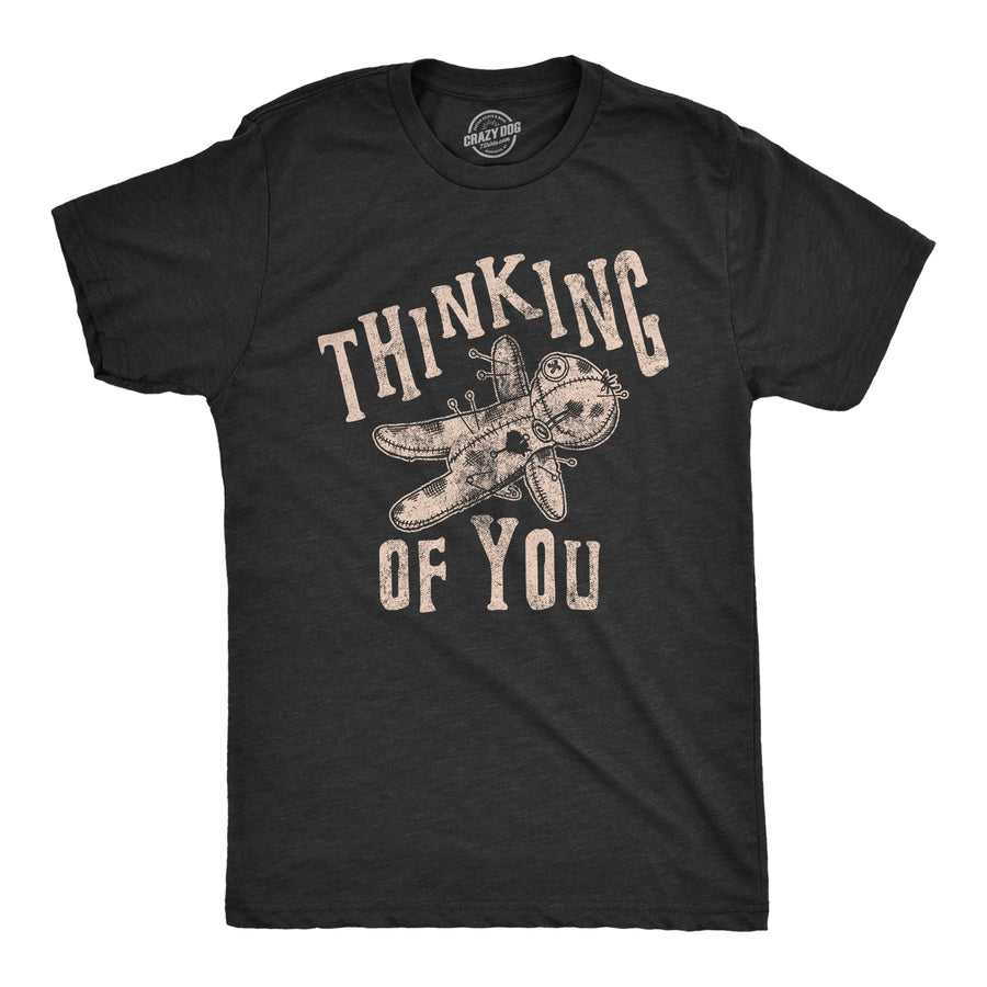 Funny Heather Black Thinking Of You Mens T Shirt Nerdy Halloween Sarcastic Tee