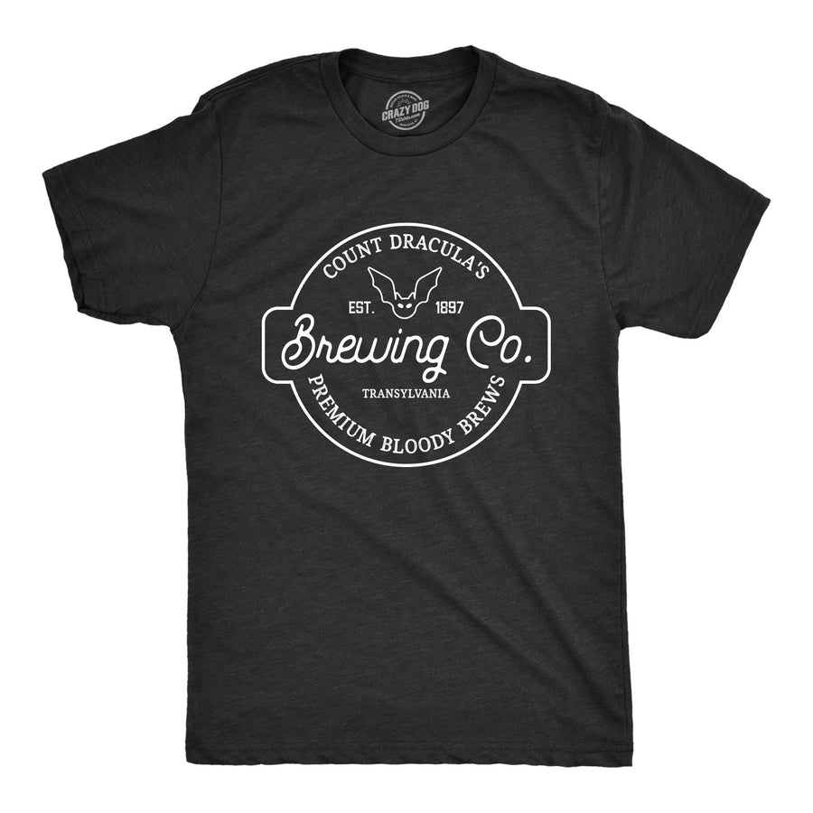 Funny Heather Black - DRACULA Count Dracula Brewing Co Mens T Shirt Nerdy Halloween Sarcastic Tee