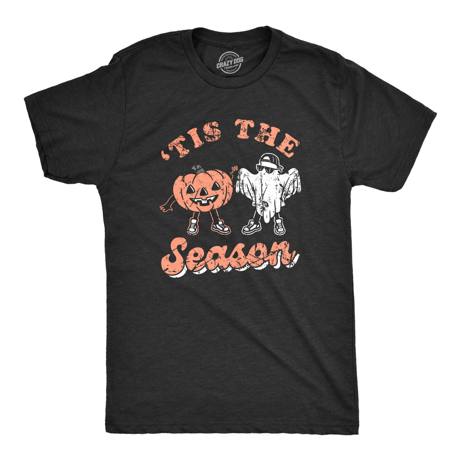 Funny Heather Black - SEASON Tis The Season Halloween Mens T Shirt Nerdy Halloween Tee