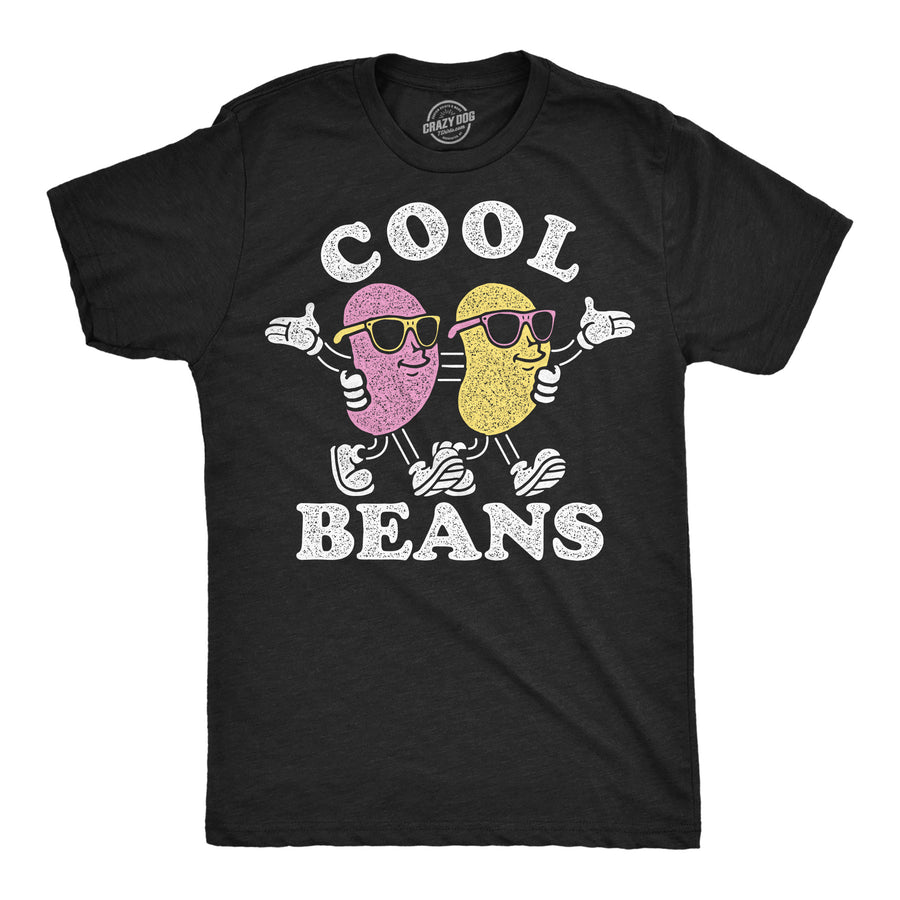 Funny Heather Black - Cool Jelly Beans Cool Beans Mens T Shirt Nerdy Easter sarcastic Tee